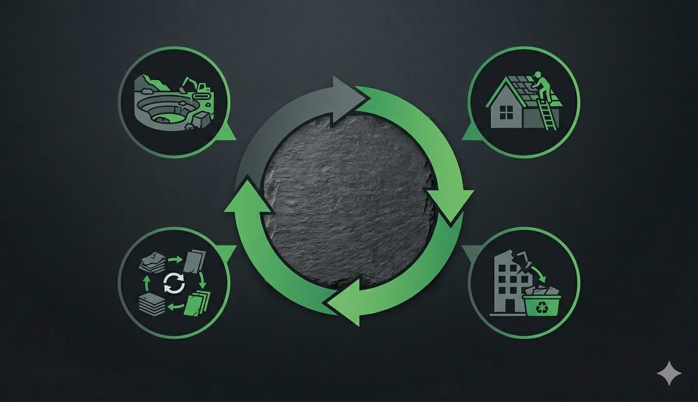 économie circulaire ardoise naturelle zéro déchet cycle complet MitoSaldaite