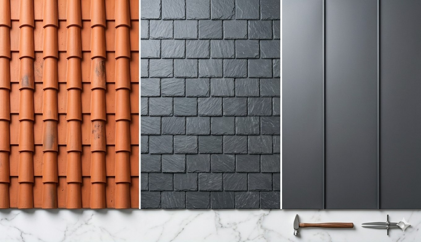 comparatif ardoise tuile zinc matériaux toiture résidentielle France